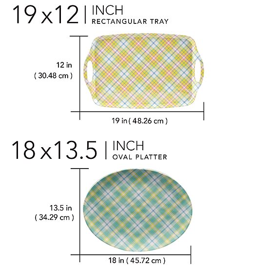 Certified International Easter Morning 2-pc. Serving Tray