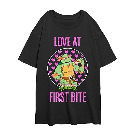 Womens Juniors Crew Neck Short Sleeve Regular Fit Teenage Mutant Ninja Turtles Graphic T-Shirt