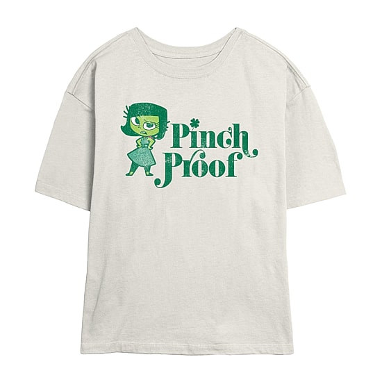Envy Pinch Proof Tee Womens Juniors Crew Neck Short Sleeve Regular Fit Inside Out Graphic T-Shirt
