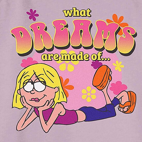 Lizzie Mcguire What Dreams Are Made Of Sweatshirt Womens Juniors Crew Neck Short Sleeve Sweatshirt