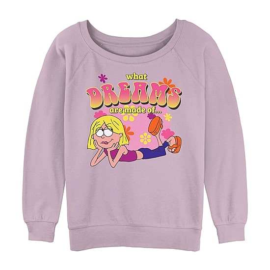 Lizzie Mcguire What Dreams Are Made Of Sweatshirt Womens Juniors Crew Neck Short Sleeve Sweatshirt