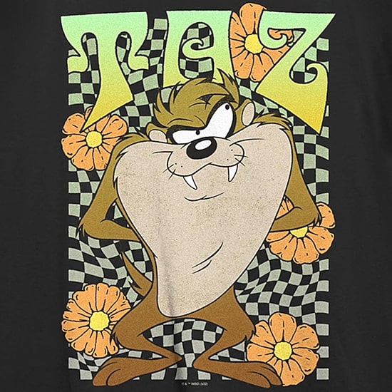 Looney Tunes Taz Tee Womens Juniors Crew Neck Short Sleeve Regular Fit Looney Tunes Graphic T-Shirt