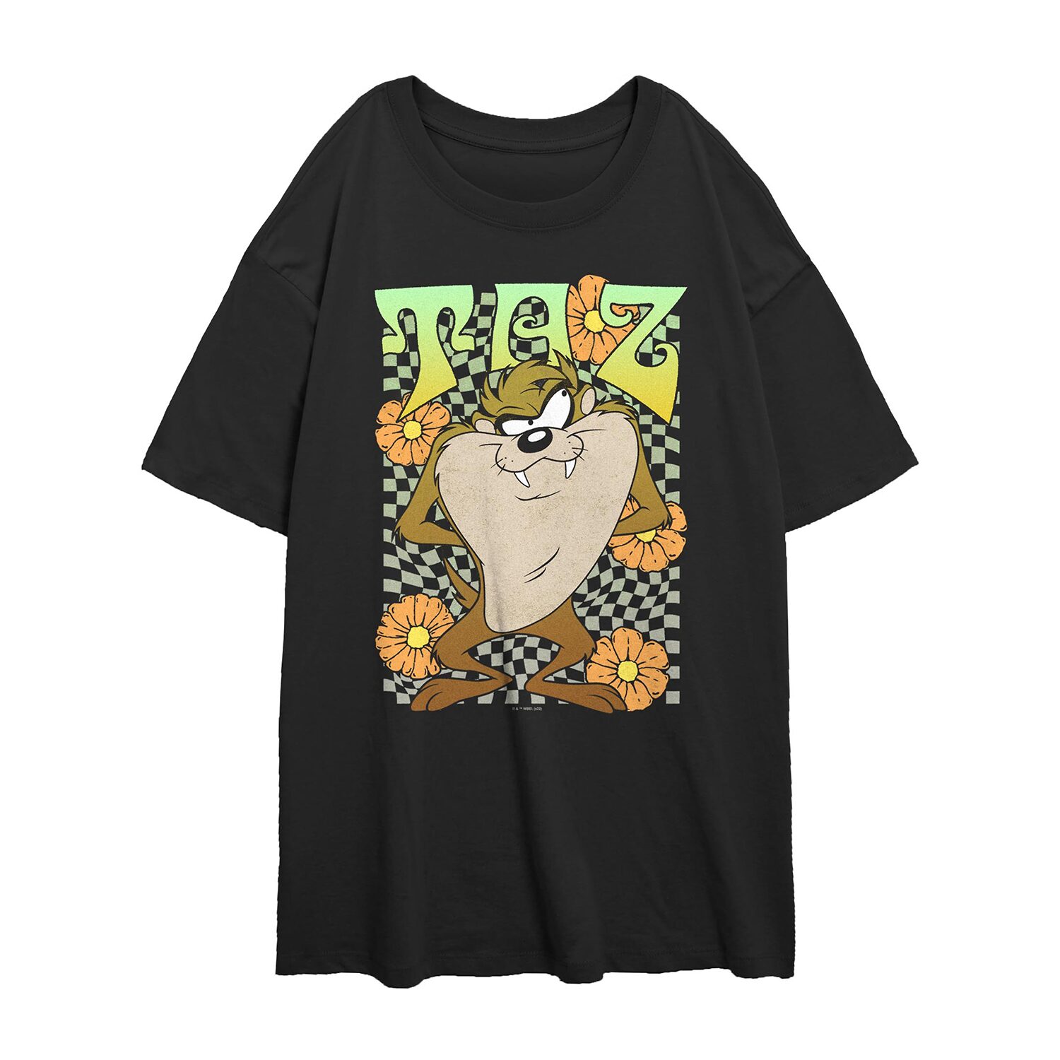 Looney Tunes Taz Tee Womens Juniors Crew Neck Short Sleeve Regular Fit Graphic T-Shirt