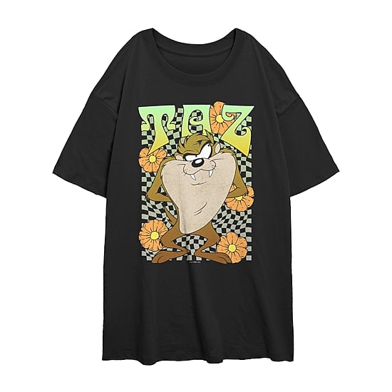 Looney Tunes Taz Tee Womens Juniors Crew Neck Short Sleeve Regular Fit Looney Tunes Graphic T-Shirt