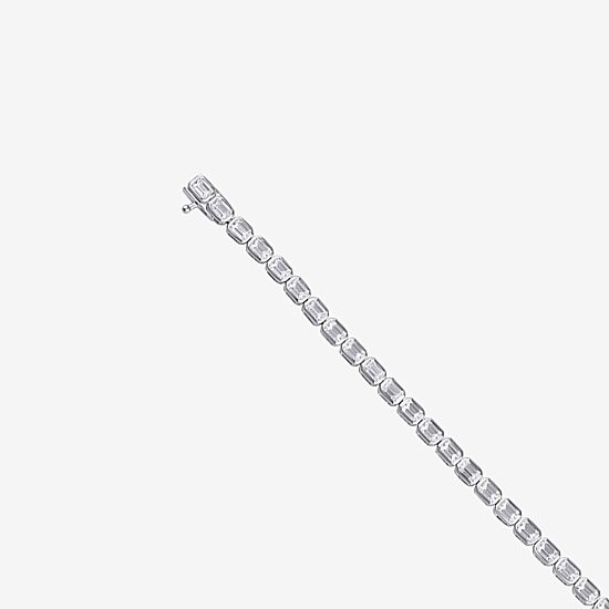(F / Si1) Womens 5 CT. T.W. Lab Grown White Diamond 10K Gold 7 Inch Tennis Bracelet