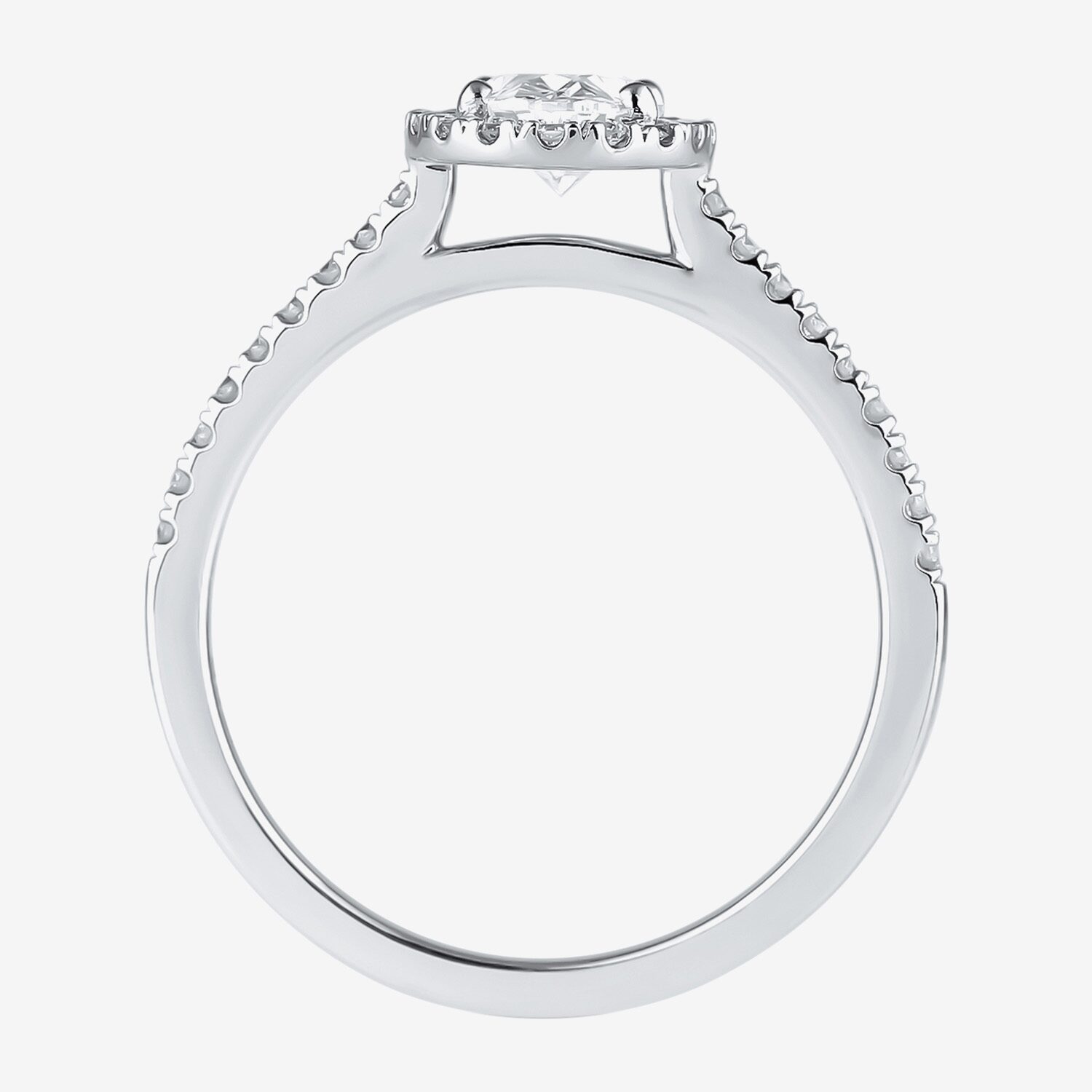 G / I1) Womens /2 CT. T.W. Lab Grown White Diamond 10K Gold Oval Halo Engagement Ring