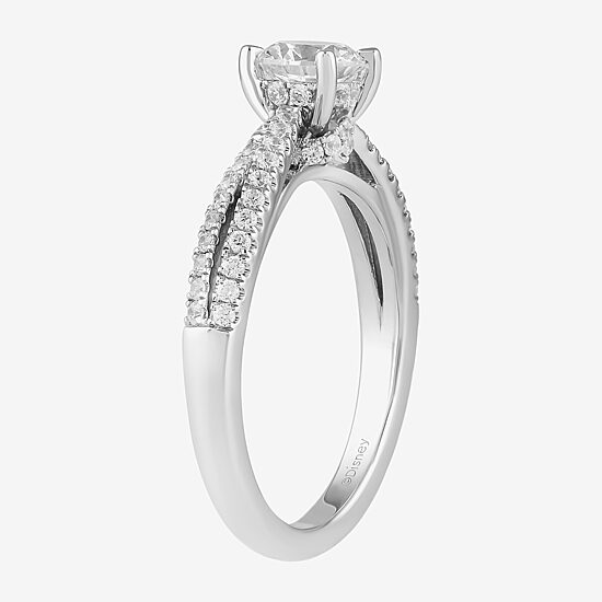(G / I1) Womens 1 CT. T.W. Lab Grown White Diamond 14K Gold Round Engagement Ring