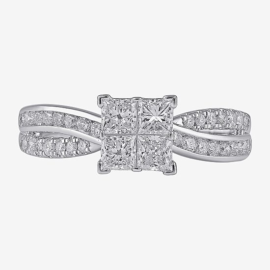 (G / I1) Womens 1 CT. T.W. Lab Grown White Diamond 10K Gold Engagement Ring