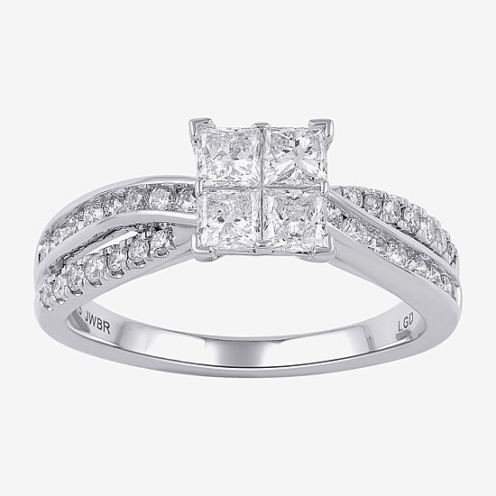 (G / I1) Womens 1 CT. T.W. Lab Grown White Diamond 10K Gold Engagement Ring