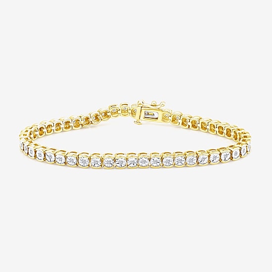 Womens 1/4 CT. T.W. Lab Grown White Diamond Sterling Silver 7.25 Inch Tennis Bracelet