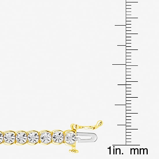 Womens 1/4 CT. T.W. Lab Grown White Diamond Sterling Silver 7.25 Inch Tennis Bracelet