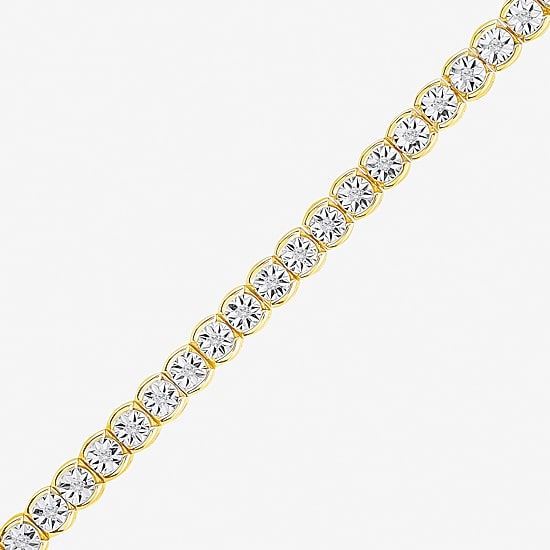 Womens 1/4 CT. T.W. Lab Grown White Diamond Sterling Silver 7.25 Inch Tennis Bracelet