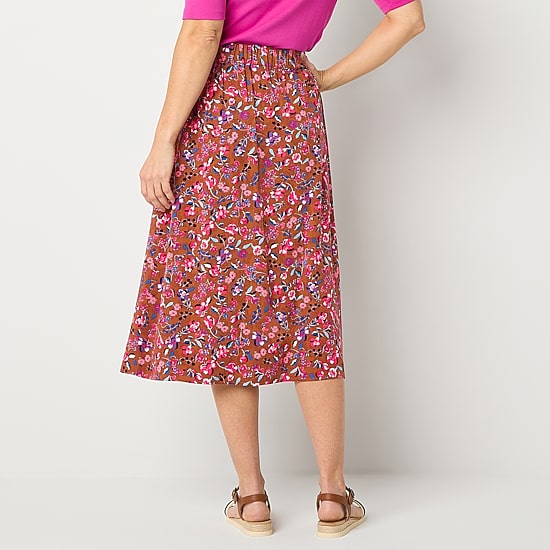 St. John's Bay Womens Midi A-Line Skirt