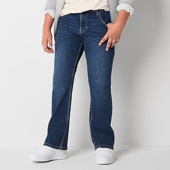 Thereabouts Little & Big Kid Boys Adjustable Waist Stretch Fabric Regular Fit Bootcut Jean