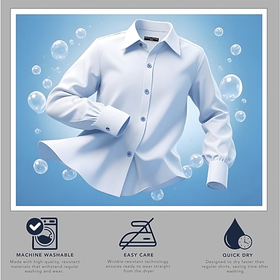 Shaquille O'Neal XLG Mens Big & Tall Regular Fit Stretch Fabric Long Sleeve Dress Shirt