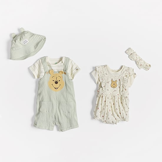 Baby Boys Round Neck Short Sleeve Romper Set