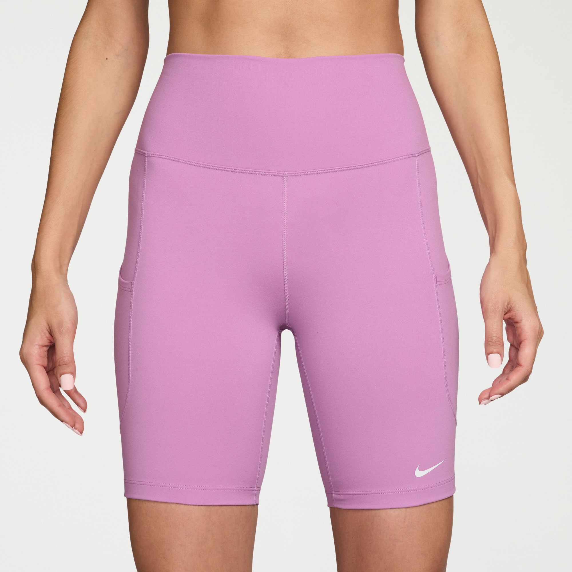 Nike Womens 8" High Rise Stretch Fabric Moisture Wicking Bike Short