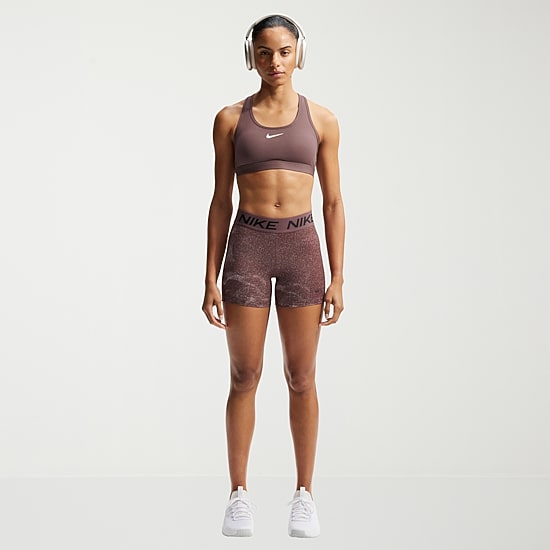 Nike Womens 5" Mid Rise Stretch Fabric Moisture Wicking Quick Dry Bike Short