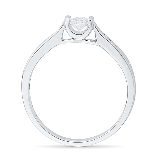 Promise My Love Womens 1/3 CT. T.W. Natural White Diamond 10K Gold Round Promise Ring