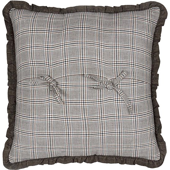 VHC Brands Sheridan Rustic Brown 18x18 Throw Pillow