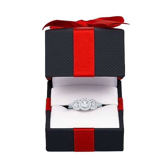 LIMITED TIME SPECIAL! 1/10 CT. T.W.  Diamond Ring in Sterling Silver