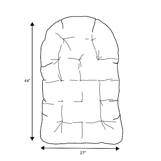 Mozaic Company Sunbrella Egg Chair Cushion Patio Seat
