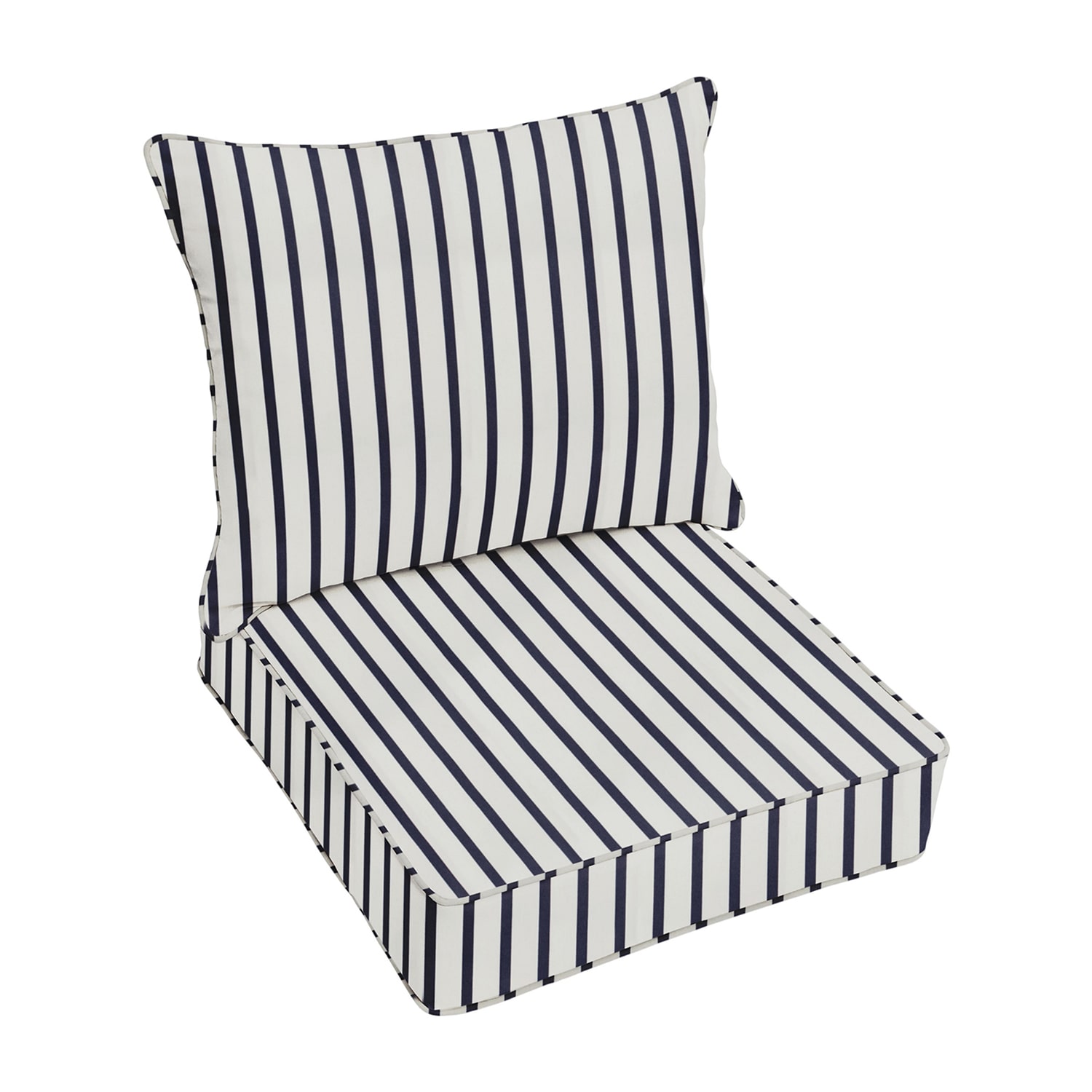 Mozaic Company Deep Seating Pillow And Set Patio Chair Cushion - Lido Indigo