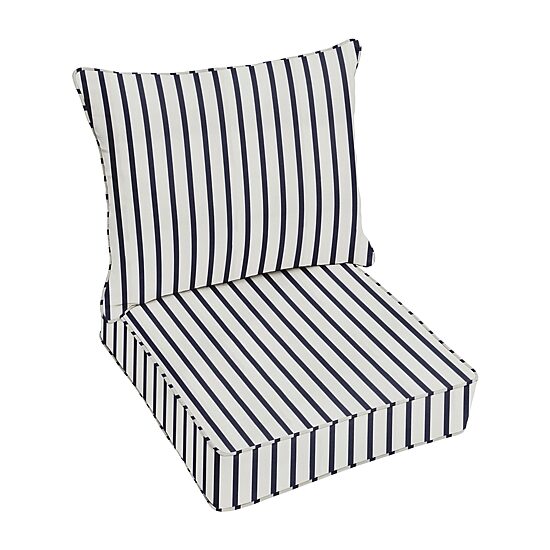 Mozaic Company Deep Seating Pillow And Set Patio Chair Cushion - Lido Indigo