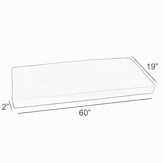 Mozaic Company Sunbrella Bench Cushion Corded