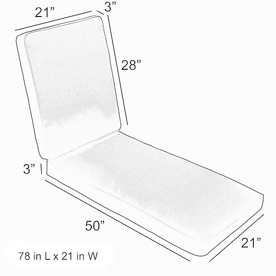 Mozaic Company Sunbrella Lido Indigo Hinge Cushion Corded