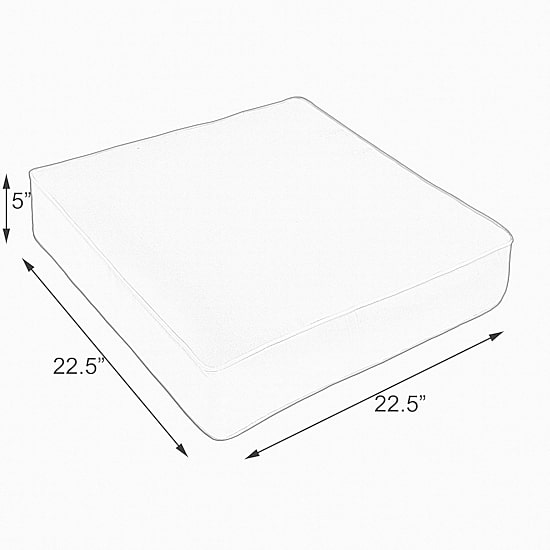 Mozaic Company 22.5''X22.5''X 5'' Deep Seating Patio Chair Cushion
