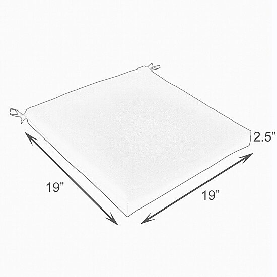 Mozaic Company Poly Solid Bristol Seat Cushion (Set of 2)