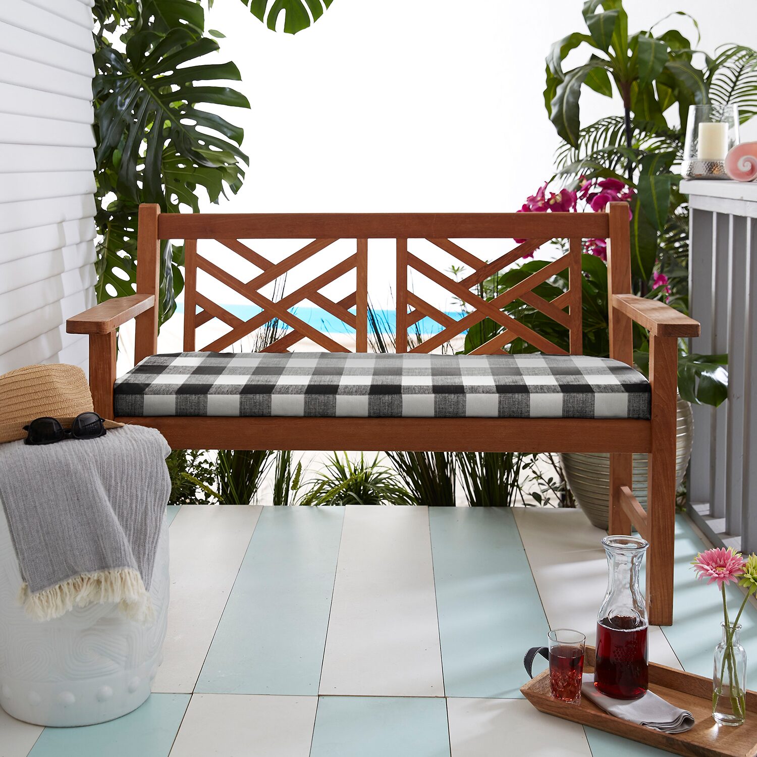 Mozaic Company Bench Cushion Bristol Patio Seat