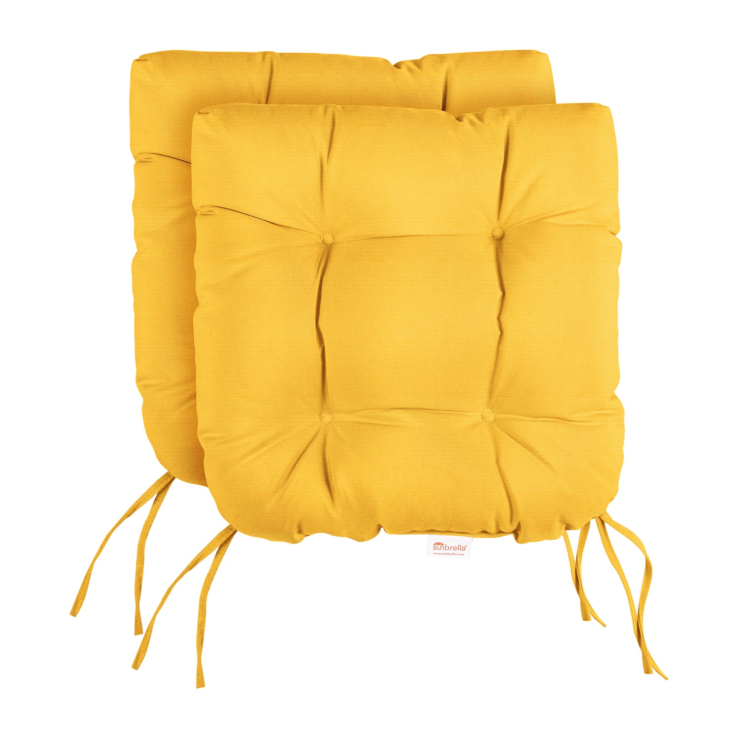 Mozaic Company Sunbrella Tufted U-Shape Seat Cushion Set of 2 One Size Yellow $165