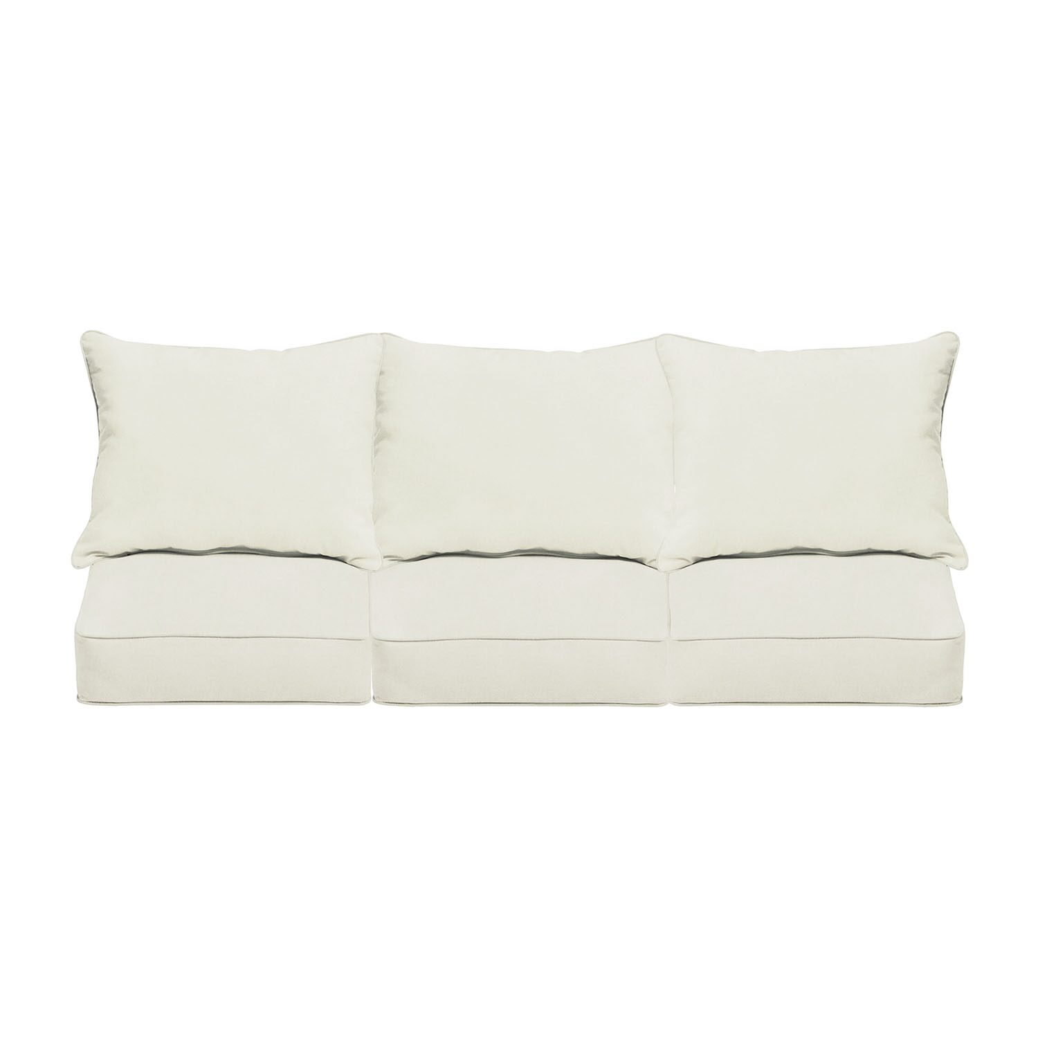 Mozaic Company Sunbrella Canvas Sofa Pillow Cushion Set One Size White 945$