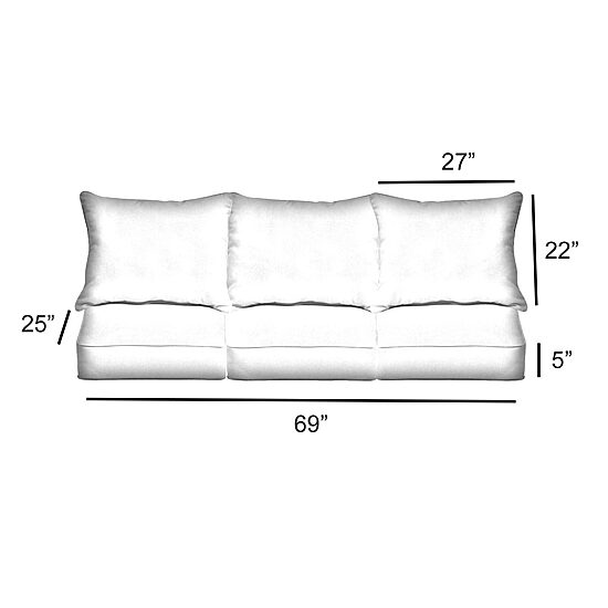 Mozaic Company Deep Seating Sofa Pillow And Cushion Set Patio Chair Cushion - Mare