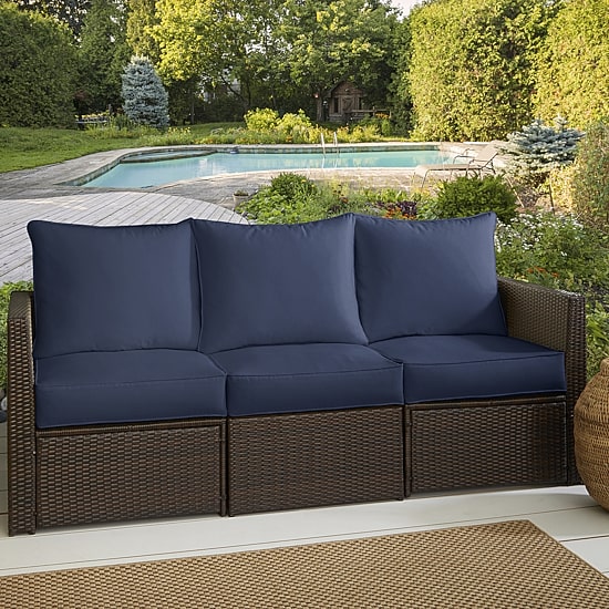 Mozaic Company Sunbrella Canvas Sofa Pillow Cushion Set