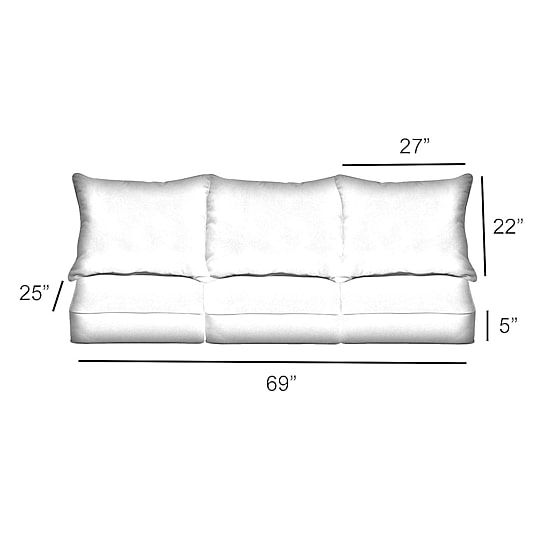 Mozaic Company Sunbrella Canvas Sofa Pillow Cushion Set
