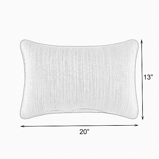 Mozaic Company Lumbar Single Large Flange (Set Of 2) Rectangular Outdoor Pillow - Gateway Mist