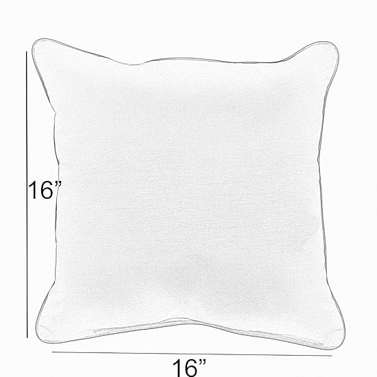 Mozaic Company Sunbrella Canvas Navy Pillow with Flange (Set of 2)