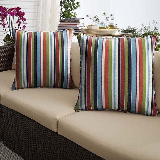 Mozaic Company Sunbrella Carousel Confetti Corded Pillow (Set of 2)