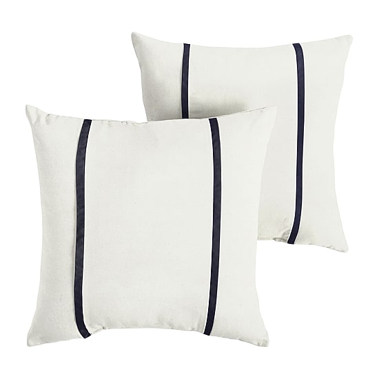 Mozaic Company Sunbrella Canvas Natural Pillow Double Flange (Set of 2)