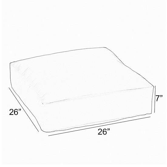 Mozaic Company 26''X26''X7'' Floor Pillow Knife Edge Outdoor - Cabana Classic