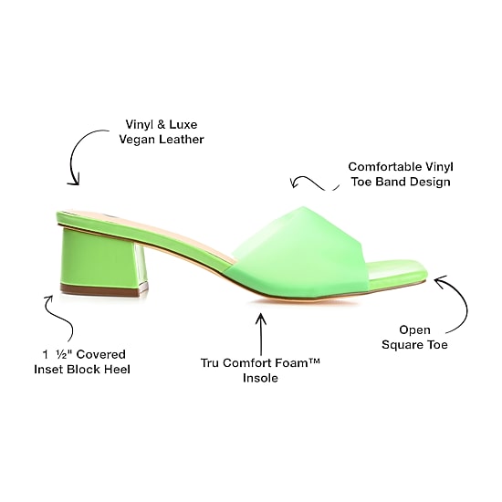 Journee Collection Jaydin Womens Round Open Toe Block Heel Pumps