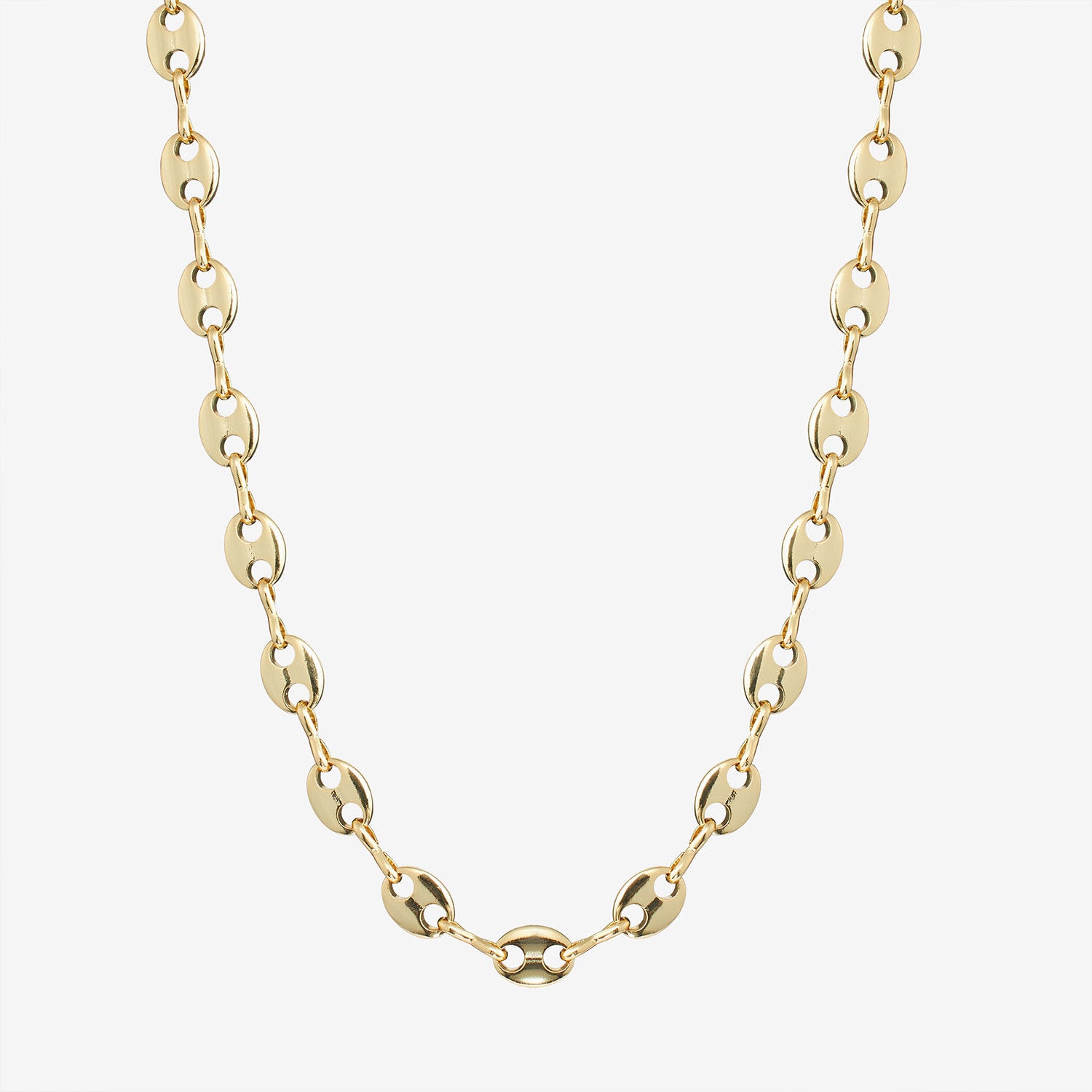 Silver Reflections Womens 14K Gold Over Brass 16 Inch Mariner Chain Necklace