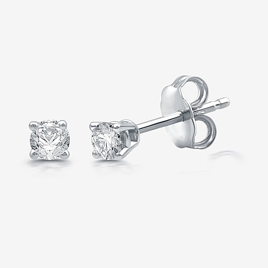 Ever Star (H-I / I1) 1/5 CT. Lab Grown White Diamond Sterling Silver 3mm Round Stud Earrings