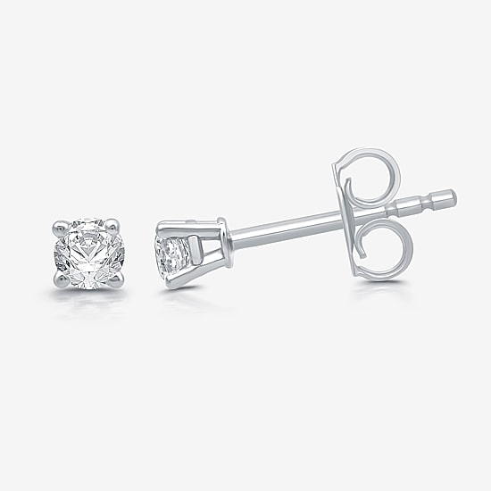Ever Star (H-I / I1) 1/5 CT. Lab Grown White Diamond Sterling Silver 3mm Round Stud Earrings