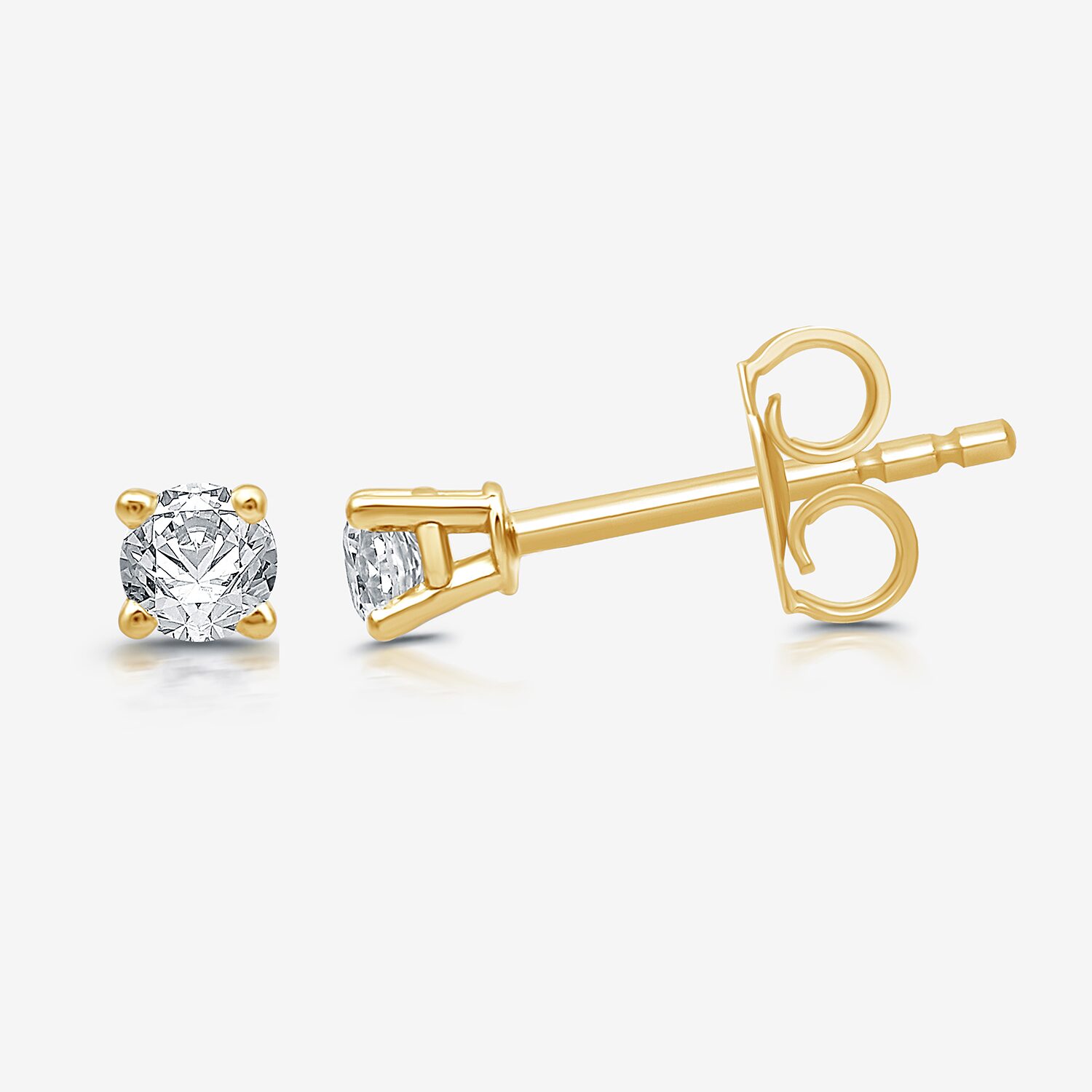 Ever Star (H-I / I1) 1/5 CT. Lab Grown White Diamond Sterling Silver 3mm Round Stud Earrings