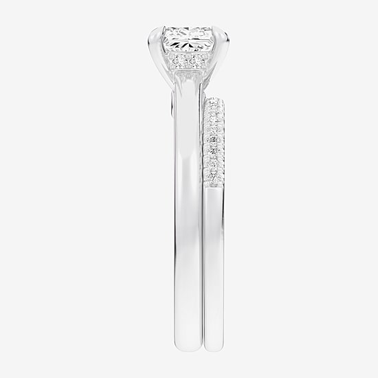 (G / Vs2-Si1) Womens 1 1/4 CT. T.W. Lab Grown White Diamond 14K Gold Solitaire Bridal Set