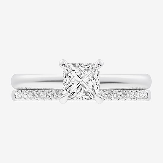 (G / Vs2-Si1) Womens 1 1/4 CT. T.W. Lab Grown White Diamond 14K Gold Solitaire Bridal Set
